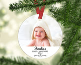 Baby's First Christmas Decoration,1st Christmas ornament, Tree Bauble Decor, Personalised First Christmas Keepsake - Craftellery
